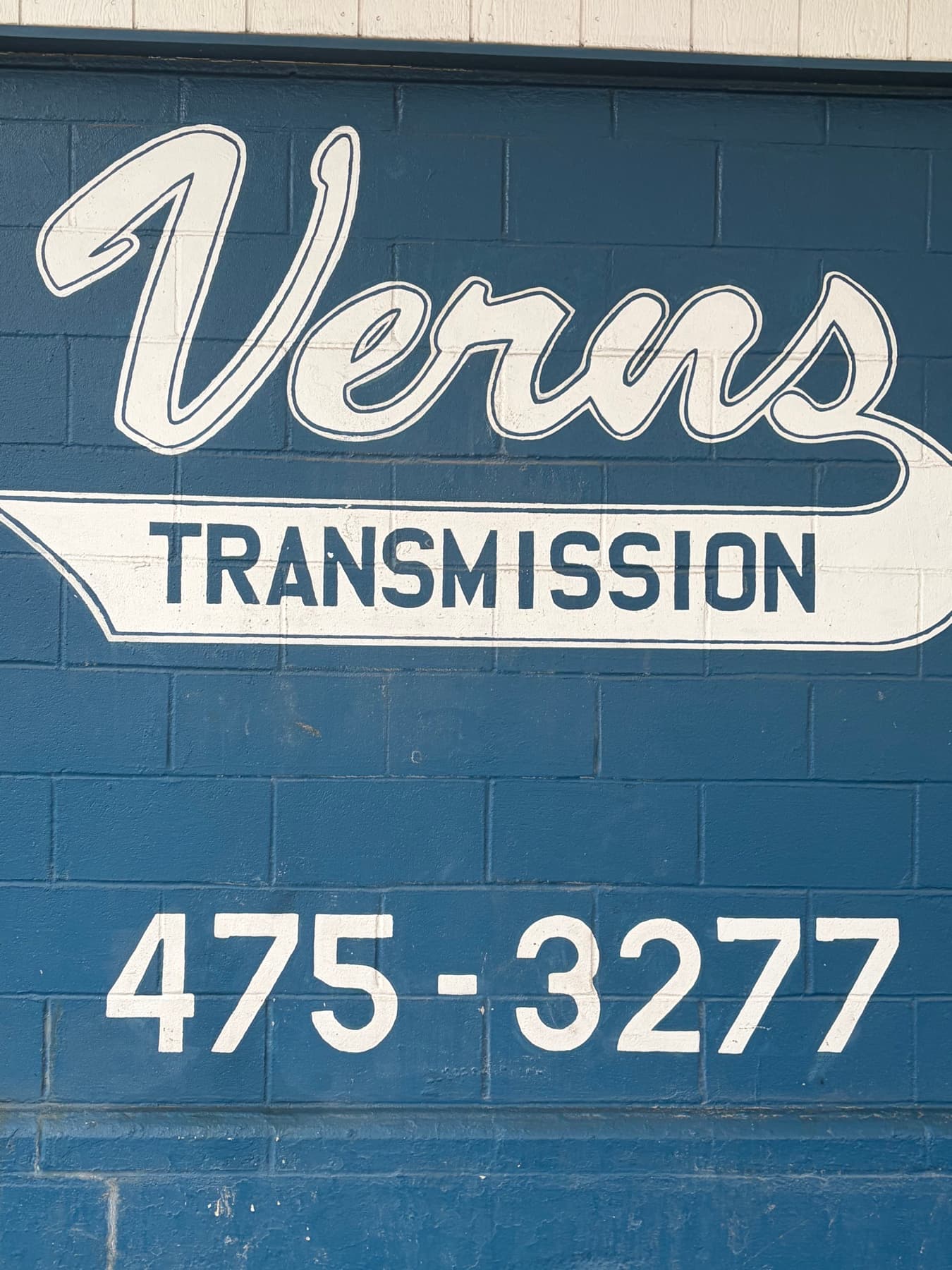 Vern's Transmission shop sign